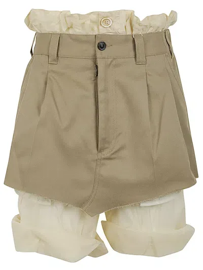 Maison Margiela Shorts In Camel Butter