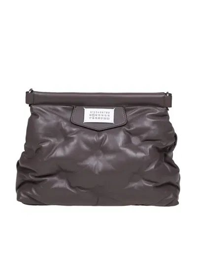 Maison Margiela Quilted Leather Handbag In Brown