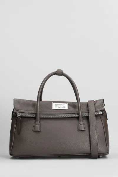 Maison Margiela 5ac Shoulder Bag In Grey Leather