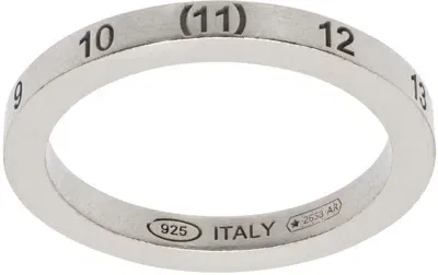 Maison Margiela Silver Numerical Ring In 951 Silver