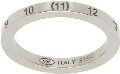 Maison Margiela Silver Numerical Ring In 951 Silver