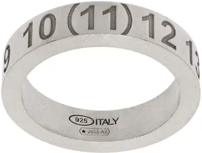 Maison Margiela Silver Numerical Ring In 951 Silver