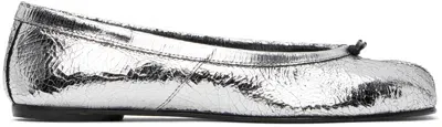 Maison Margiela Tabi Ballerina In Silver