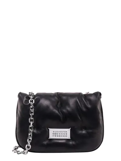 Maison Margiela Small Glam Slam Flap Shoulder Bag In Black