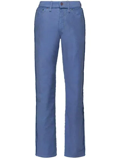 Maison Margiela Straight-leg Frayed Jeans In Blau