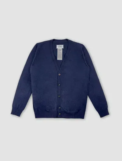 Maison Margiela Sweater With Buttons In Blue