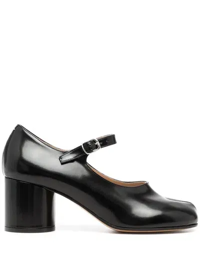 Maison Margiela Tabi 60mm Mary Jane Pumps In Black