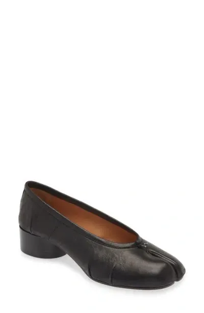 Maison Margiela Tabi New 30mm Ballerina Shoes In Black