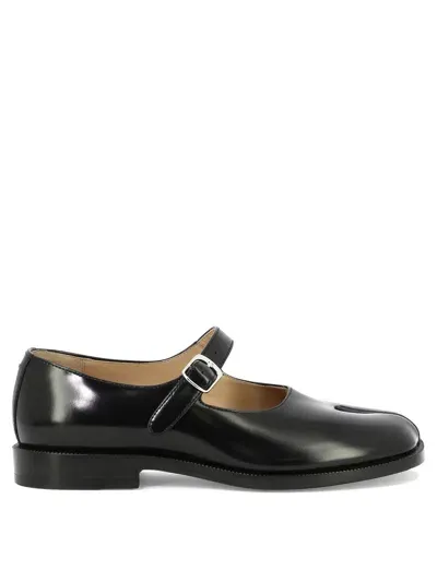 Maison Margiela Tabi Toe Mary Jane Shoes In Black