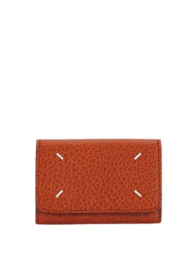 Maison Margiela Trifold Four Stitches Wallet In Brown