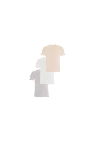 Maison Margiela Tripack Cotton T-shirt In Beige