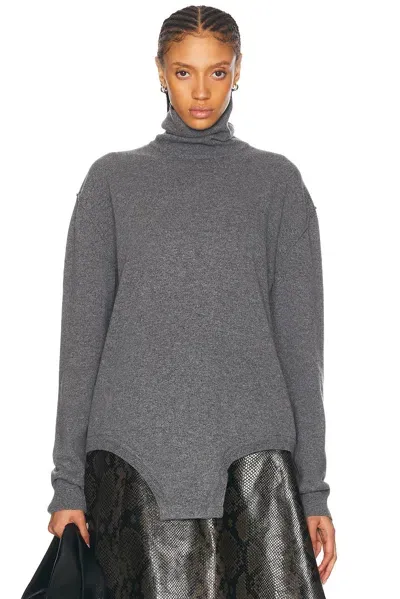 Maison Margiela Turtleneck Sweater In Medium Grey