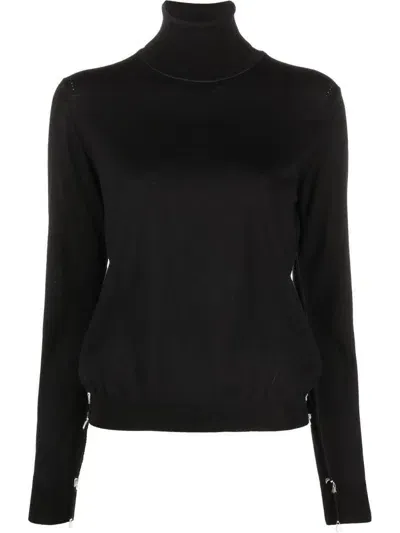 Maison Margiela Turtleneck Wool Sweater In Black