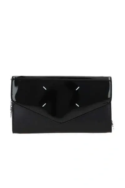 Maison Margiela Wallet With Chain Four Stiches Unisex In Black