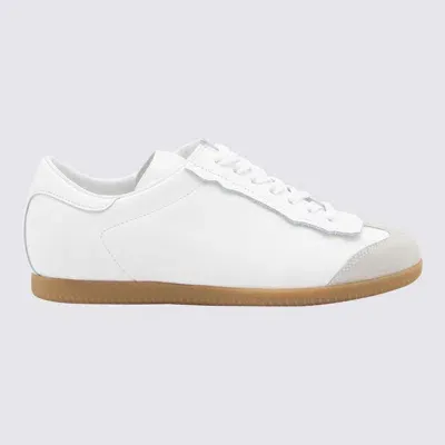 Maison Margiela White Leather And Suede Sneakers