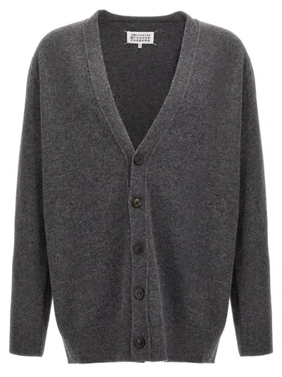 Maison Margiela Wool Cardigan Sweater, Cardigans In Gray