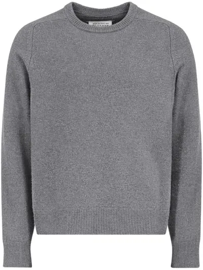 Maison Margiela Wool Crewneck Jumper In Grey