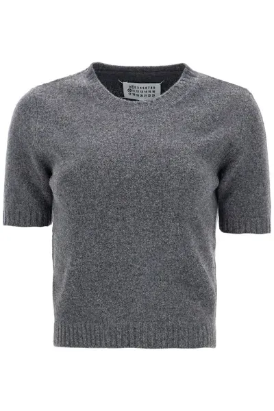 Maison Margiela Wool Crewneck Sweater In Gray