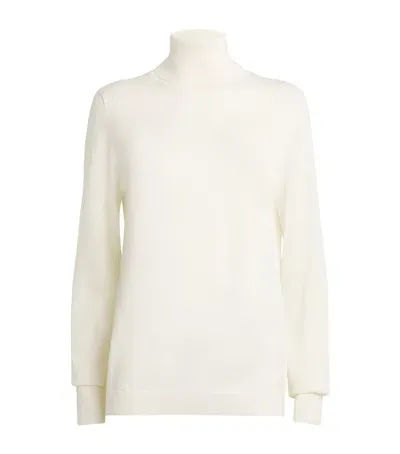 Maison Margiela Wool High-neck Sweater In White