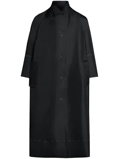 Maison Margiela Coat In Black