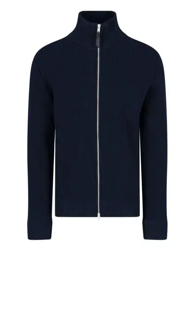 Maison Margiela Zip Sweater In Blue