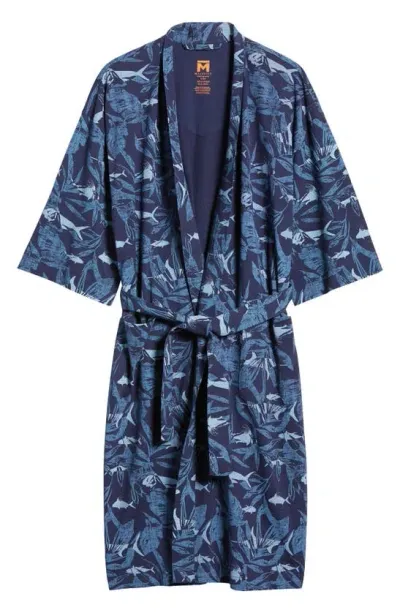 Majestic Sea Change Knit Robe In Navy