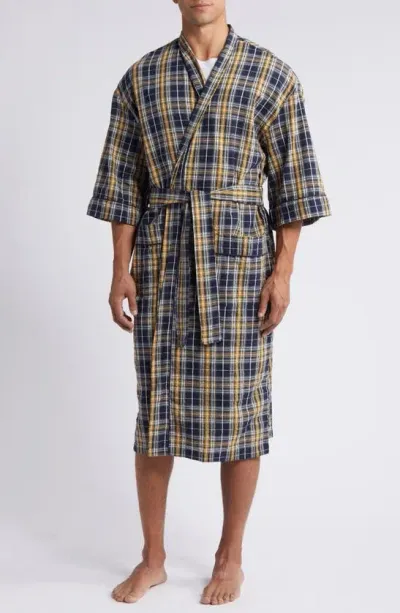 Majestic Sun Daze Plaid Robe In Sunny Blue