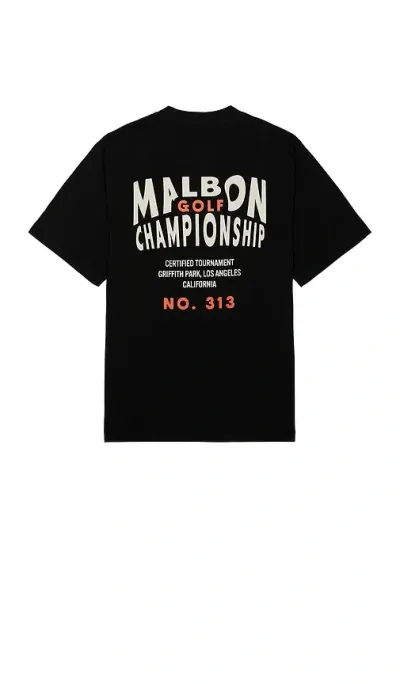 Malbon Golf Championship T-shirt In Black