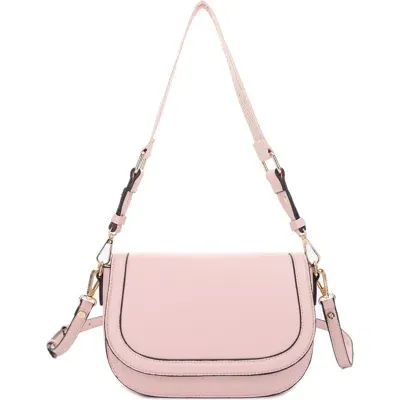 Mali + Lili Kiana Recycled Vegan Leather Crossbody Bag In Blush