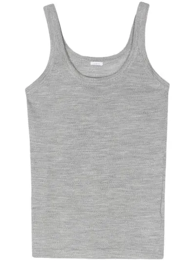 Malo Square-neck Knitted Tank Top In Gray