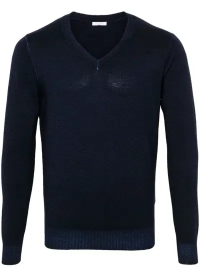 Malo Virgin-wool Sweater In Blue