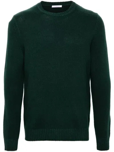 Malo Wool Crew Neck Jumper In Green