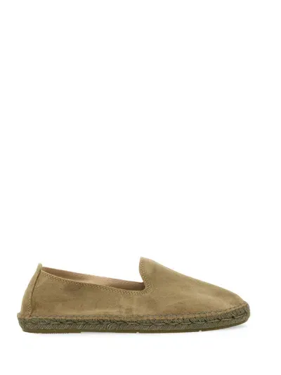 Manebi Espadrille In Suede In Military Green