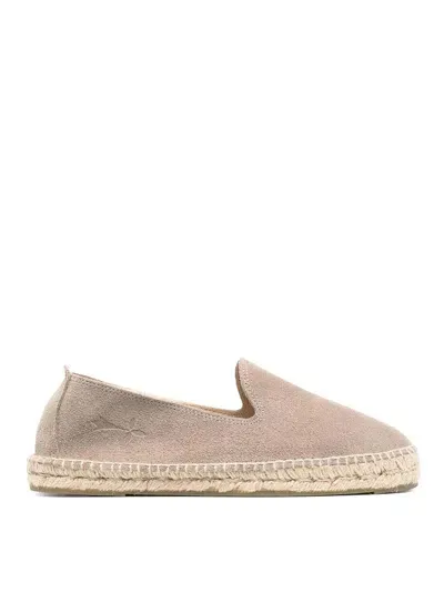 Manebi Hamptons Suede Espadrilles In Grey