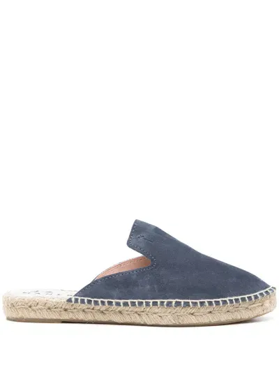 Manebi Slip-on Suede Espadrilles In 蓝色