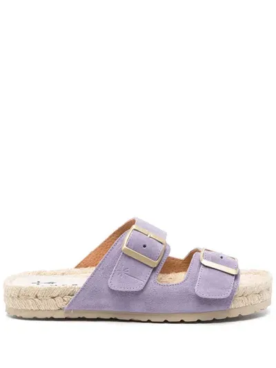 Manebi Hamptons Suede Sandals In R 6.3 Wisteria Lilac