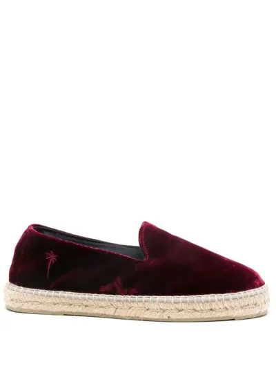 Manebi Velvet Espadrilles In Red