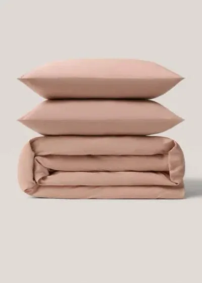 Mango 180-thread Cotton Duvet Cover For King Bed Pink