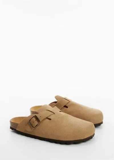 Mango Kids' Chaussons In Marron Moyen