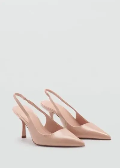 Mango Chaussures Pointues Talon In Light Pink