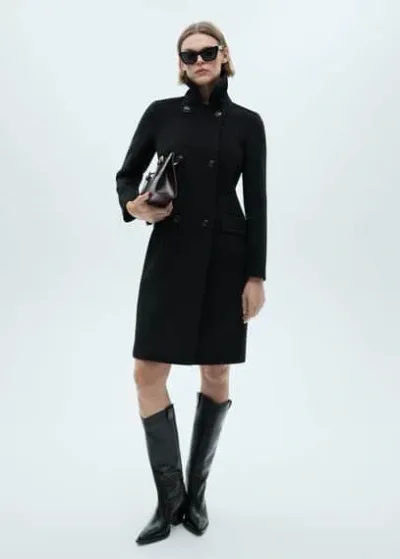 Mango Coat Black