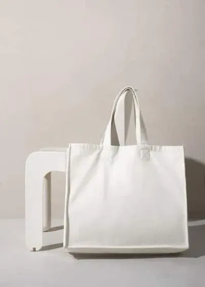 Mango Cotton Tote Bag Ecru