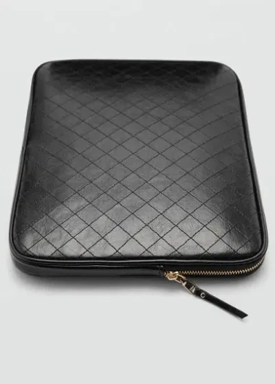 Mango Cover With Decorative Stitching Black In Noir