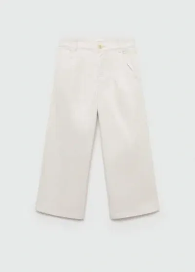 Mango Kids' Culottes Trousers Ecru