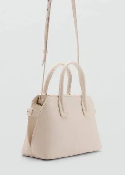 Mango Double-handle Bowling Bag Off White