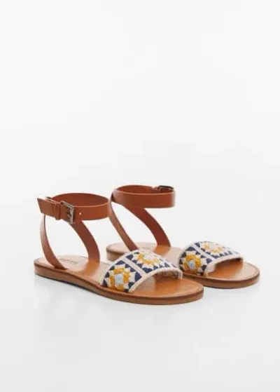 Mango Kids' Sandales In Marron Moyen