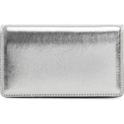 Mango Eric Faux Leather Clutch In Platinum