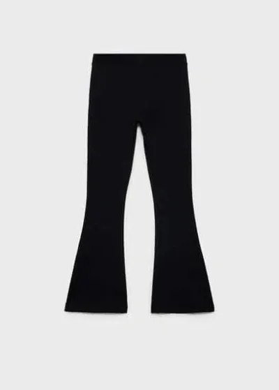 Mango Kids' Flared Leggings Black