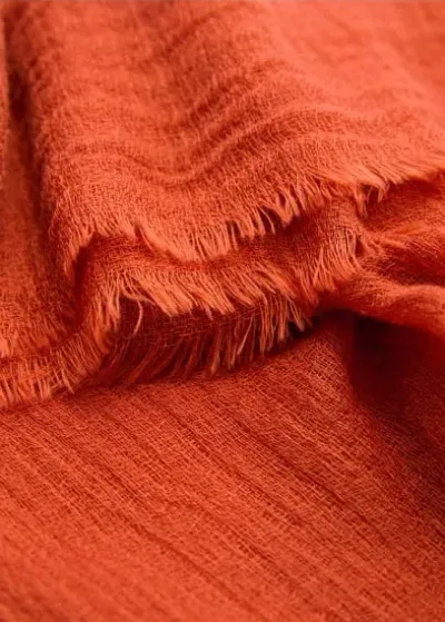 Mango Flowy Scarf Burnt Orange