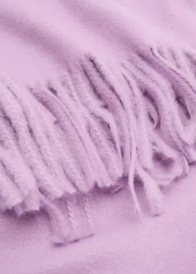 Mango Fringed Edge Scarf Light/pastel Purple